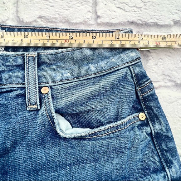 PAIGE Leenah Ankle Size 29 Jeans High Rise Raw Hem Stretch Wide Leg - Picture 7 of 11